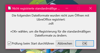 Screenshot standardmäßige Dateiformate